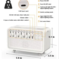 Hot Sale Nature Sounds Combination Bluetooth Speaker Flame Simulate Light Aroma Diffuser for Gift White Noise Machine Soundbox 1