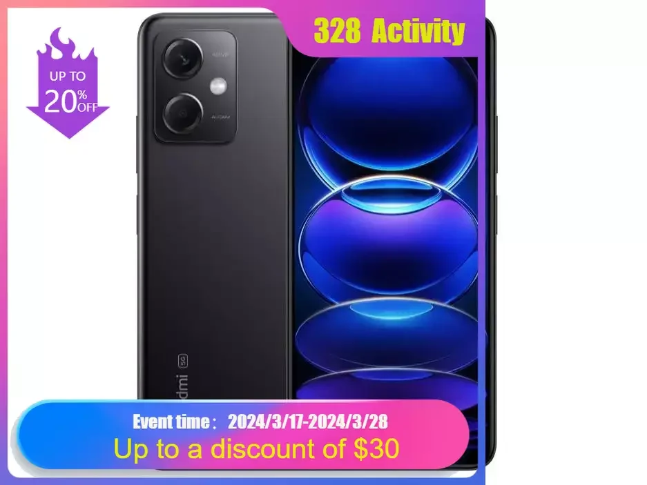 Brand New Xiaomi Redmi Note 12 5G Smartphone  33W Fast Charging 48MP 120Hz 6.67'' AMOLED Qualcomm Snapdragon 4 Gen1 xiaomi redmi note 8 smartphone global rom snapdragon 665 48mp 4000mah 18w fast charge