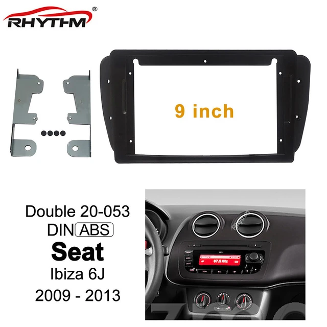 Panel estéreo de 9 pulgadas para coche Seat Ibiza 6J 2009-2013, 2Din,  instalación de salpicadero