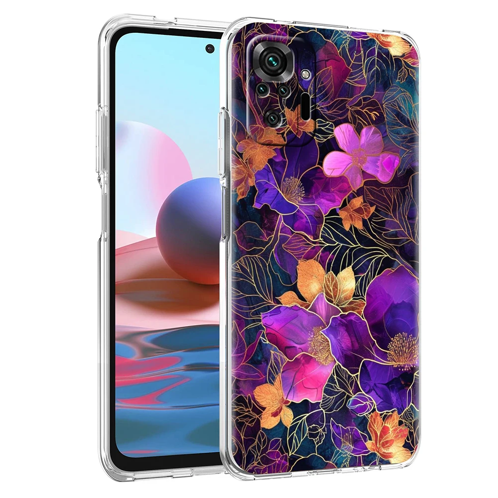 Bunte Blume Transparente Handyhülle für Redmi 13C 12C 10C Note 13 12 11 11T K40 Gaming Plus Pro 4G 5G Soft Cover Shell Capas – Detail 1