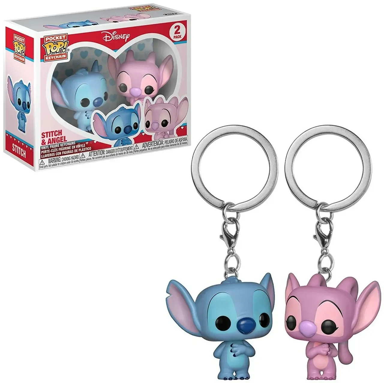 Rock-Bottom Price Funko Pop Disney Stitch & Angel 2 Pack Summer Stitch Portachiavi Toy Vinyl Figure Pocket Pop Portachiavi Toys