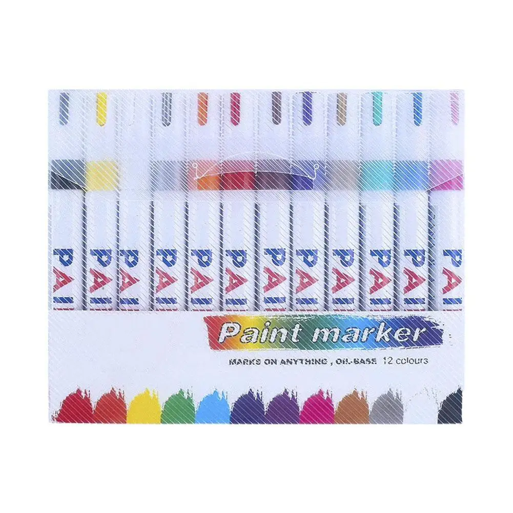 1Pc Waterproof Car Paint Pen Auto Tyre Tire Tread CD Metal Permanent Car Wheel Tire Oily Painting Mark Pen Auto Rubber Marker