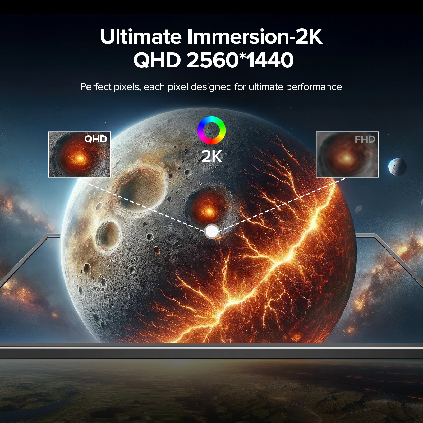 EVICIV UMax 22 ǻ ÷ 22ġ  2K 1440P 100% sRGB IPS ȭ ĵ  Ʈ PC Mac ȭ PS5  ܼ