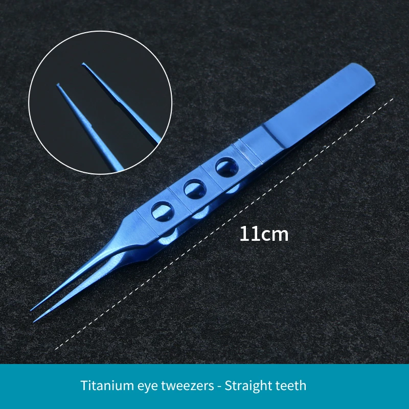11cm Titanium Forceps Ophthalmic Micro Scissor Tweezer Titanium Microsurgical Instruments Eyelid Forceps Ophthalmic Cornea Scissors