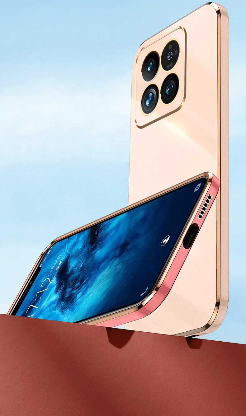 6D elektropläterat fodral för Xiaomi 14 Ultra Civi3 13T POCO C55 X5Pro Redmi Note 13 12 Pro Plus 12C 12r 12s skal_voghion.com