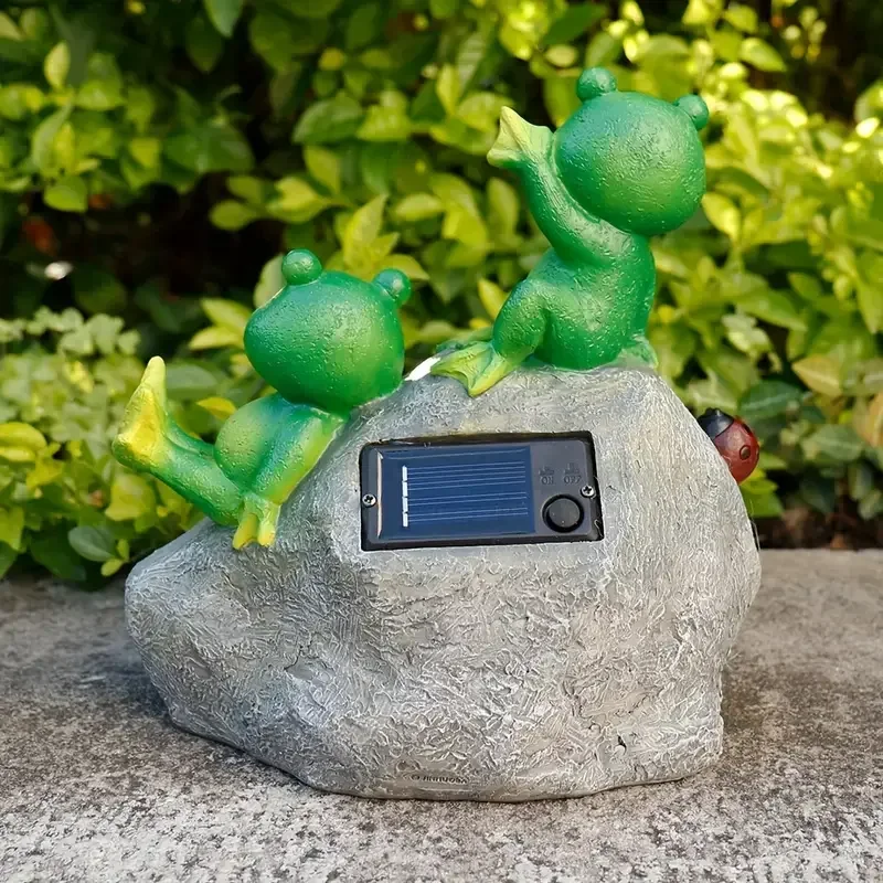 Welcome Frog Resin Statue Light 5