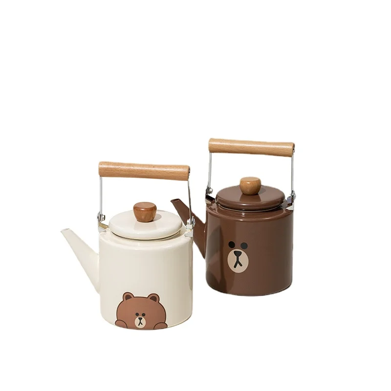 

YY Kettle Outdoor Camping Portable Enamel Water Boiler Tea Kettle