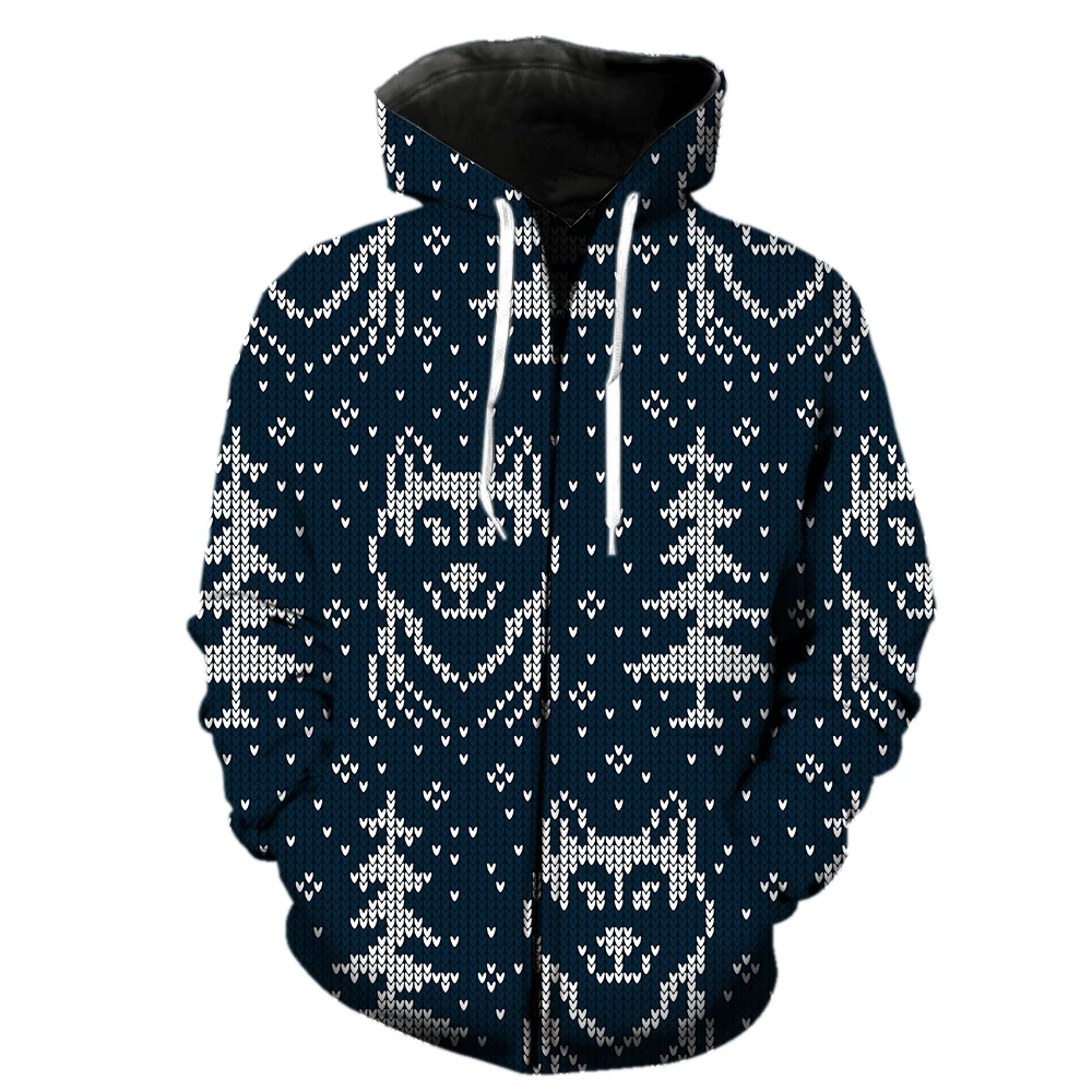 Christmas Style Men's Zipper Hoodie Tops Fashion Oversized Unisex Spring  Teens Long Sleeve Cool Streetwear Funny Sweatshirts - Hoodies u0026 Sweatshirts  - AliExpress