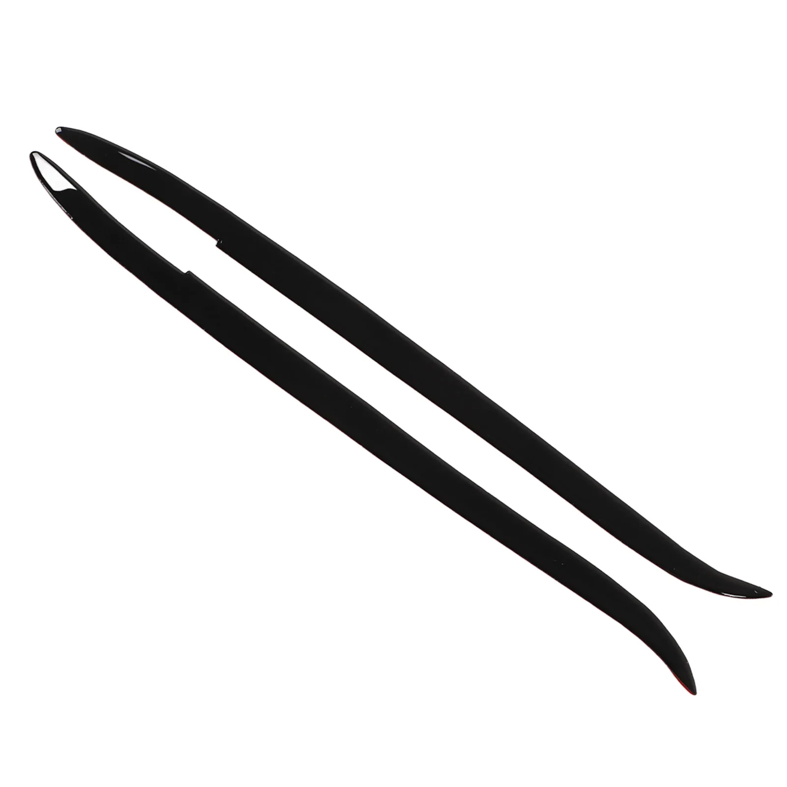 2 Pcs Headlight Eyebrow Glossy Black Trim Front Left Right Decoration for BMW E39 1997‑2003