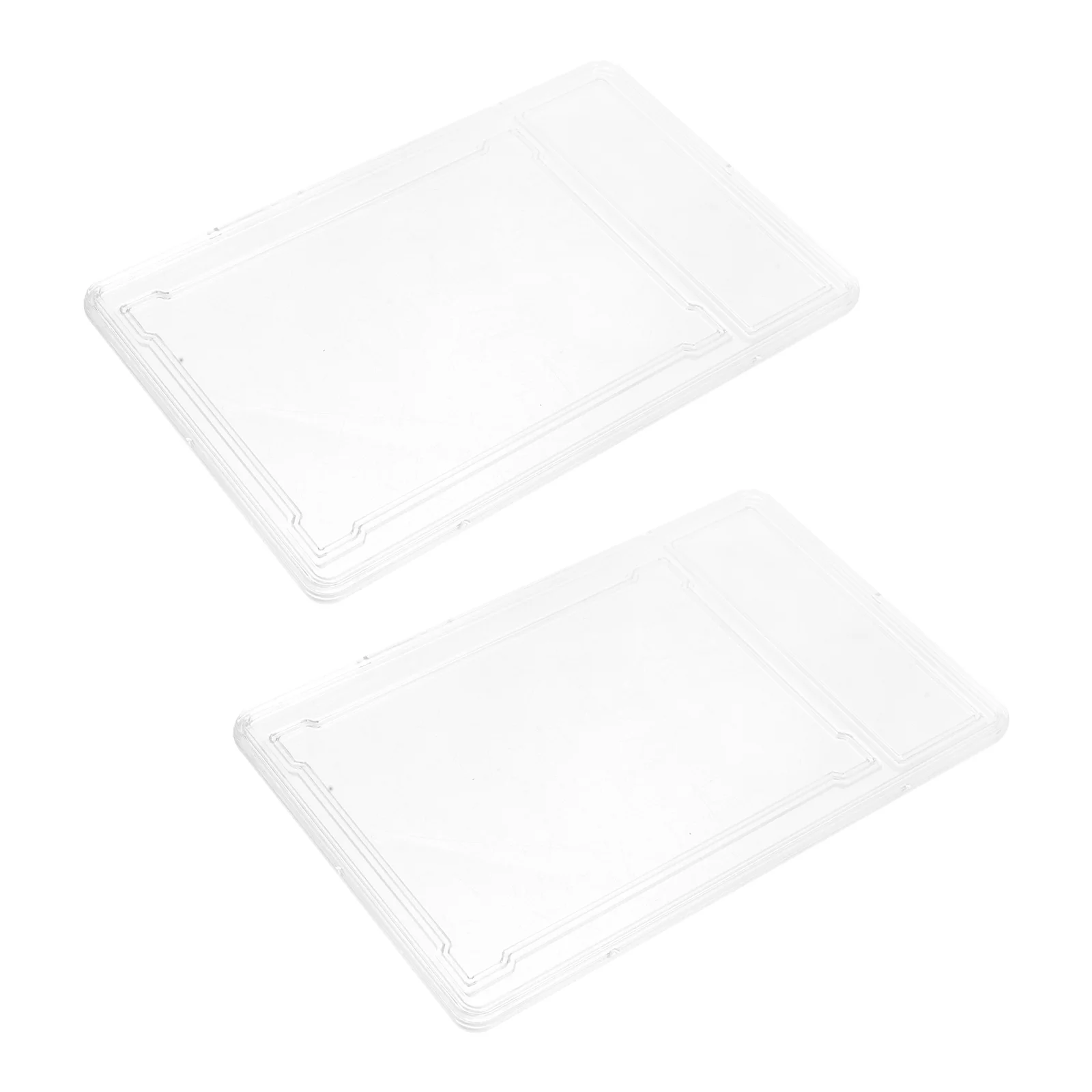 

2 Pcs Brick Box Game Trading Cards Cases Clear Baseball Holders Hard Protectors Sleeves Clip