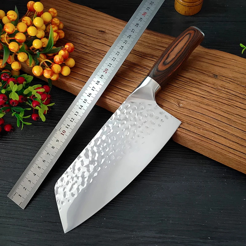 

Stainless Steel Chinese Slicing Vegetables Cutter Cleaver Chopping Knife Butcher Meat Boning Utility Knife Kitchen Cooking Tools