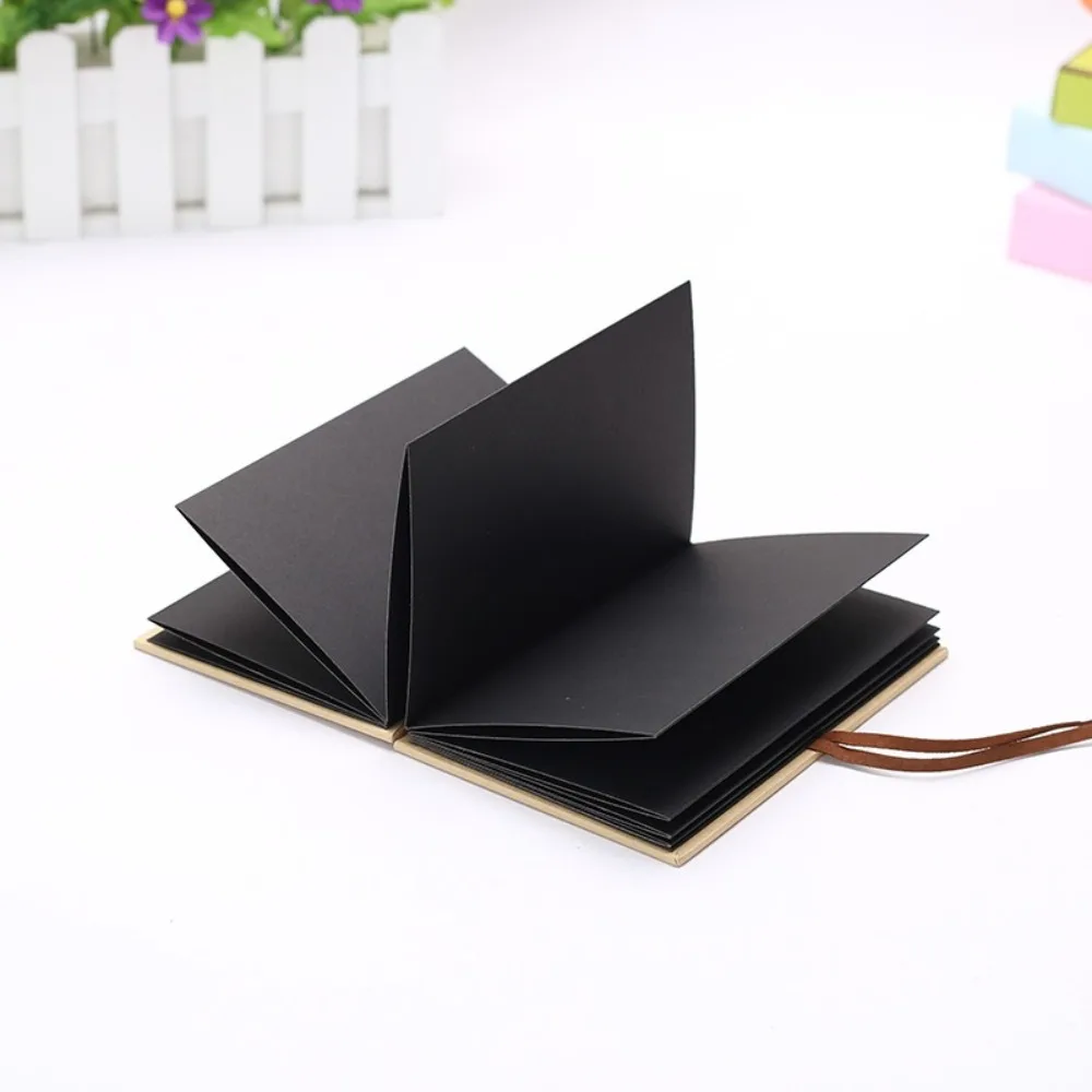 High Quality Kraft Paper Accordion Photo Album 16 Pages Folding Type Idol Photo Card Holder Adhesive style Diy Album Gifts