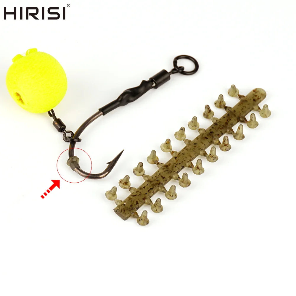 Hirisi 10 Stück Angel-Gummiperlen, Stop-Hakenperlen für Karpfenangeln, Terminal Tackle-Zubehör AH039