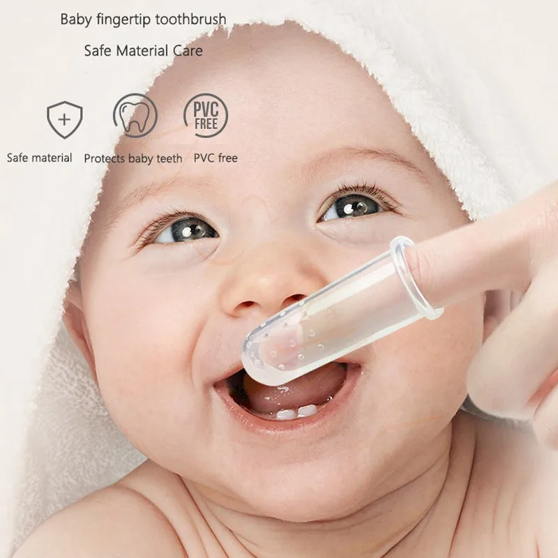 Oberni Baby toothbrush / baby silicone finger cover / clean mouth teeth Tongue coating