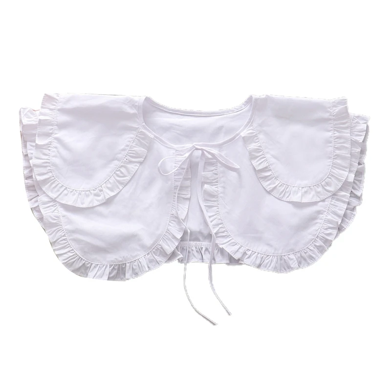 

Для женщин и девочек, двухслойная шаль в королевском стиле с искусственным воротником, накидка на плечи, высокое низкоуровневое