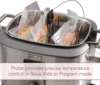 Programmable 6-in-1 Multi Cooker with Temperature Probe, 7 qrt, Slow Cook, Rice, Sauté, Sear, Sous Vide, Stainless 3
