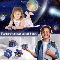 2 in 1 Star Sky Cube Magic Cube EDC Toy Infinity Cube Fidget Toy Puzzle Twist Toy Creative Decompression Plaything Birthday Gift 6