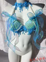 Super Beautiful Mermaid Bikini Sequin Bra Summer Swimming Free Diving Cosplay Mermaid Bra Oceanarium Bar Performance Clothing 6