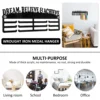 Medal Holder Display Hanger Personalized Medal Wall Hanger for Sport Race Runner Sturdy Black Steel Metal Easy to Install 6