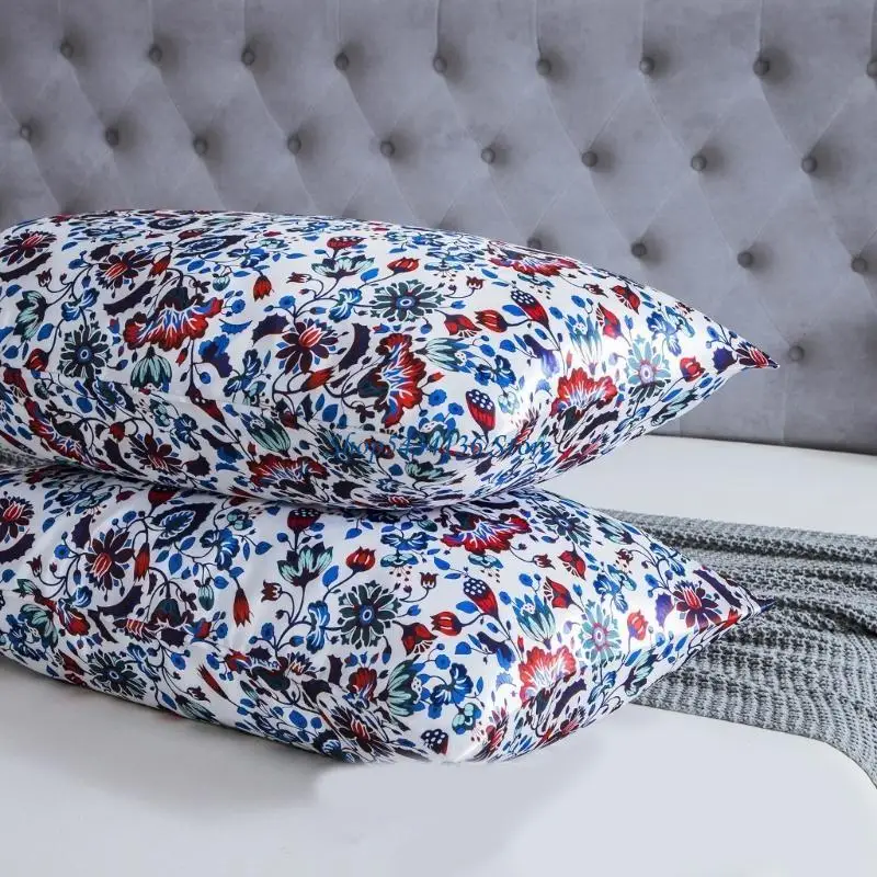 H7ED -Drucke Satins Kissenbedeckung 51x66cm Allergys freundlich mit Umschlagverschluss – Detail 7
