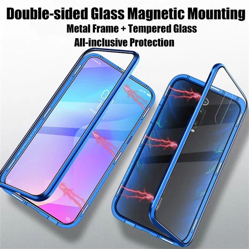 thumbnail image 5 of Funda magnética de Metal de protección completa de 360 °, cubierta de vidrio de doble cara para Xiaomi 13T, 11T, Pro, Redmi Note 13, 12, 11, 10 S, 9S, 8T, 9, 8 Pro, 5 of 5