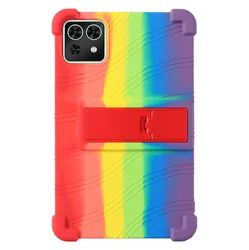 Kids Friendly Soft Silicone Adjustable Stand Tablet Case, 8.7 - Inch, Enhanced Protection Cover (Colored)