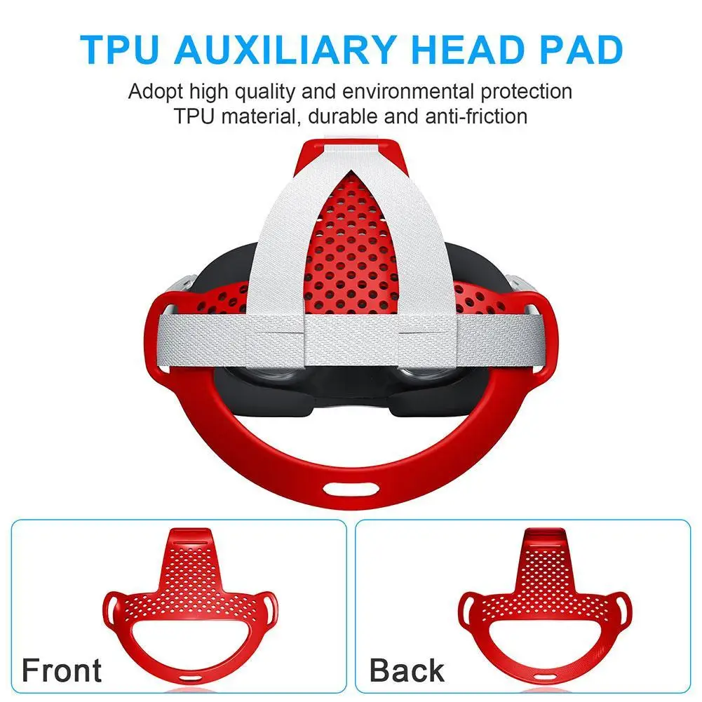

Подушка для головы и ремня для Meta Quest 3, подушка для головы из ТПУ для снятия давления, удобная совместимая сменная подушка для головы для игр