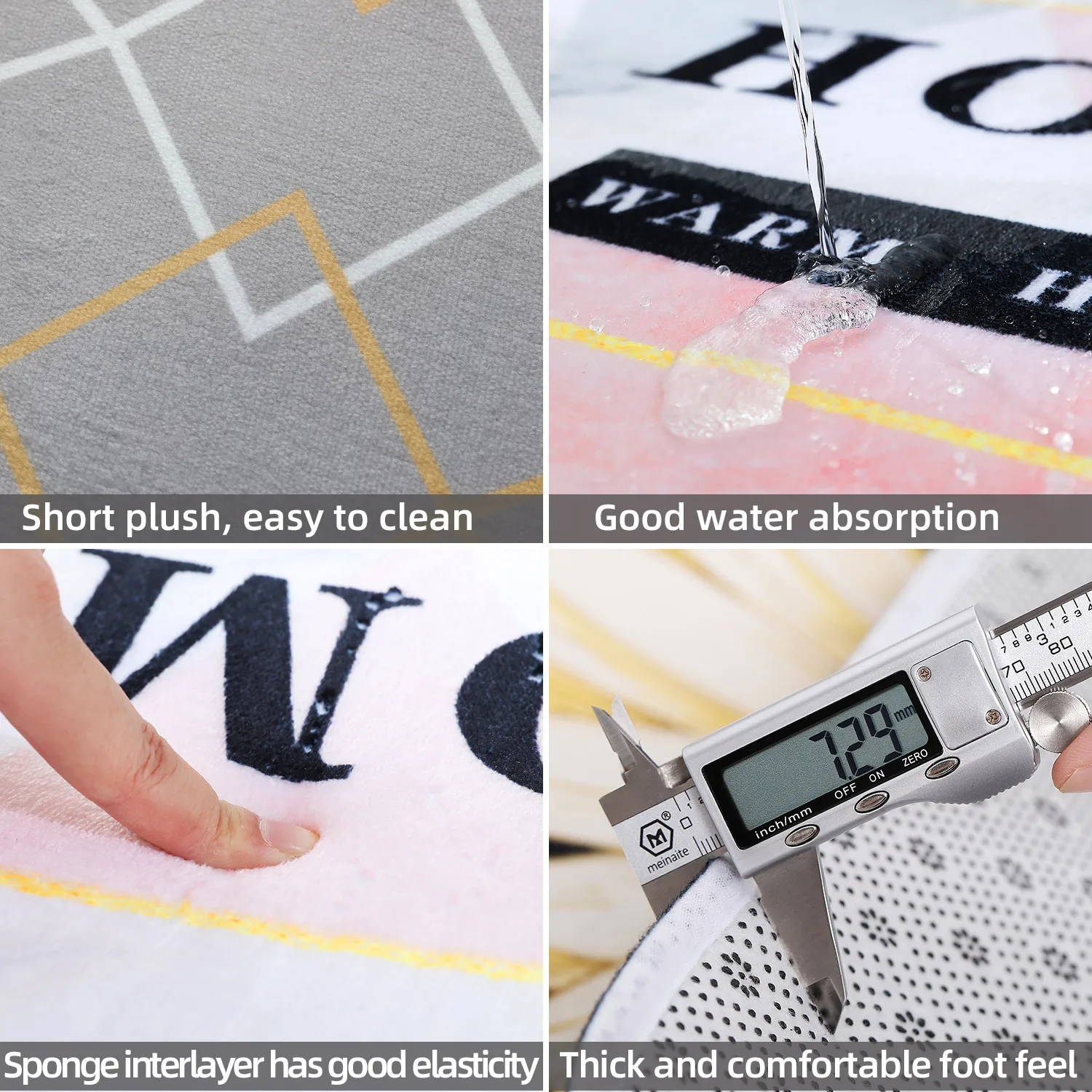 1Pc Bubu and Dudu Cute Cartoon Welcome Mat Entrance Doormat Balcony Bathroom Floor Mats Non-slip Rug Bedroom Carpet Home Decor - Image 4