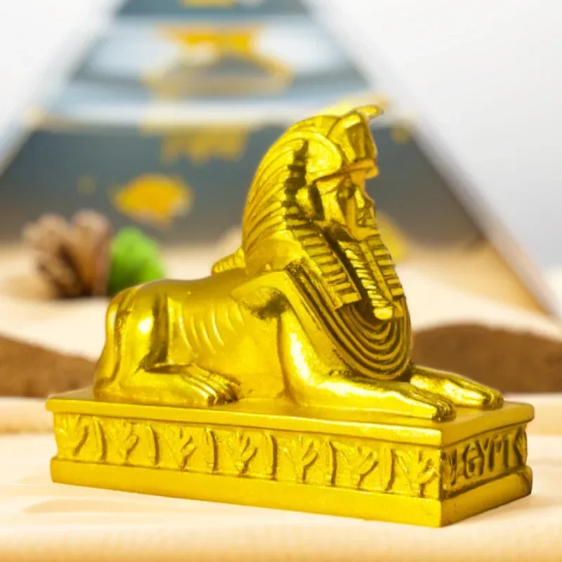 Sphinx Statue Egyptian Egypt Pharaoh Sphinx of Giza Decoration Greek Figurine Fengshui Desktop Ornament for Home Office