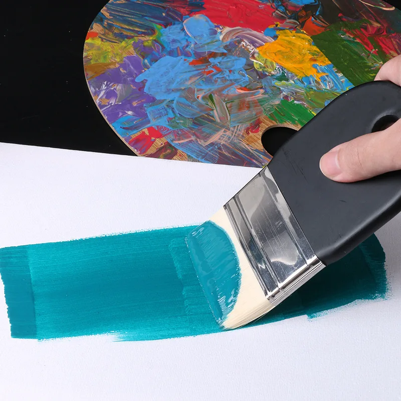 1Pc Nylon Hair Hard Bristle Brush Painting Pen Art Gouache Watercolor Large Area Oil Paint Acrylic Wall Brush BBQ Cleaning Brush 4