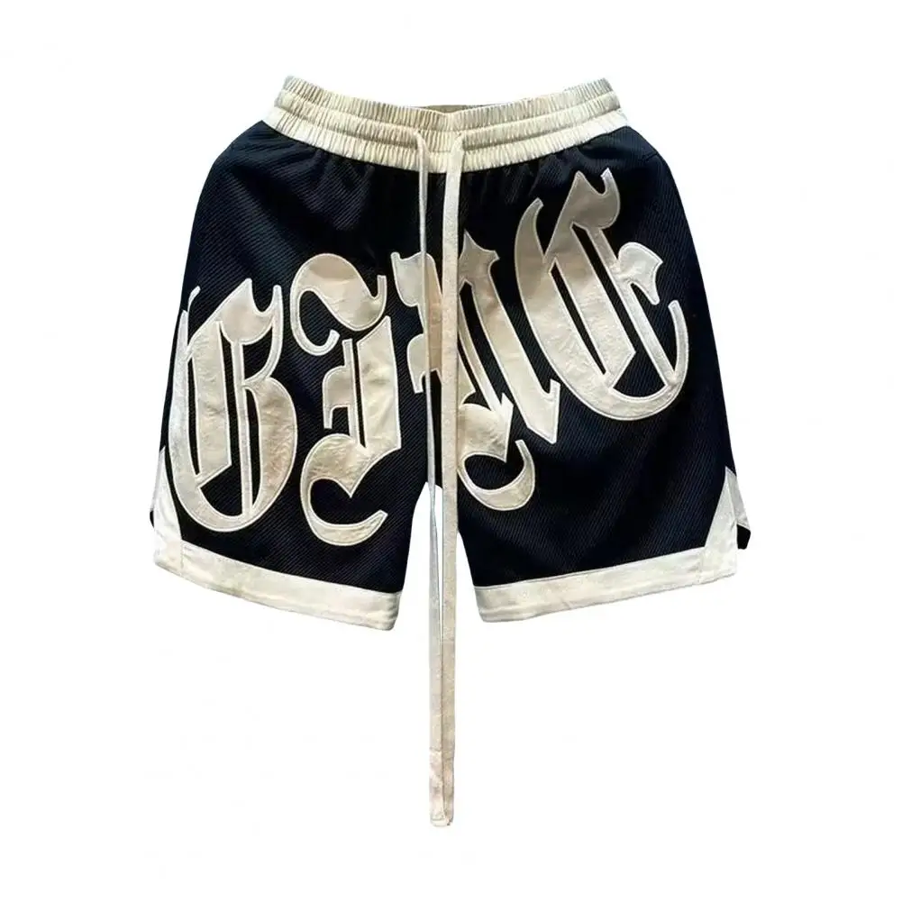 Men Shorts Men Shorts Men's Summer Sport Shorts with Letter Pattern Drawstring Elastic Waist Quick Dry Technology for Jogging
