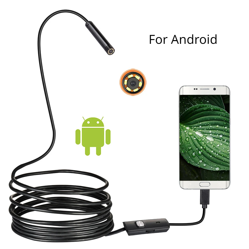 Caméra Endoscope Android Et Windows 3 en 1 5.5 MM 2 Metre