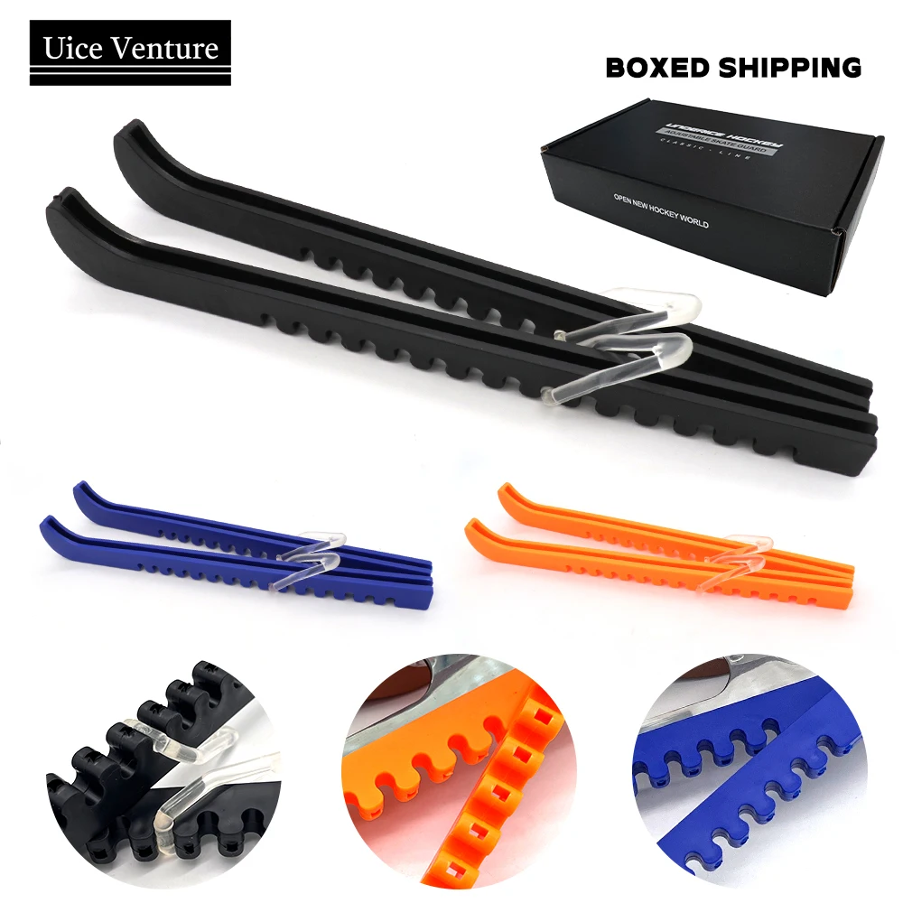 Ice Skate Shoes Cover 2pcs Ice Knife Blade Protective Rubber Length Adjustable Figure Skate Shoes Sports Protector