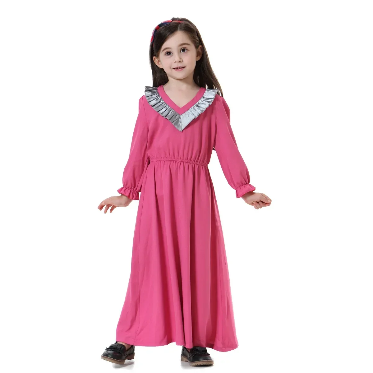Muslim Children Abaya Girls Long Robe Gowns Kids Dress Kimono Ramadan Middle East Moroccan Arab Caftan Islamic Clothing