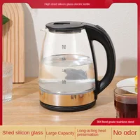 220V Glass Electric Kettle with 304 Stainless Steel Heating Plate Household Fast Water Boiling Pot 1700ML Capacity 1