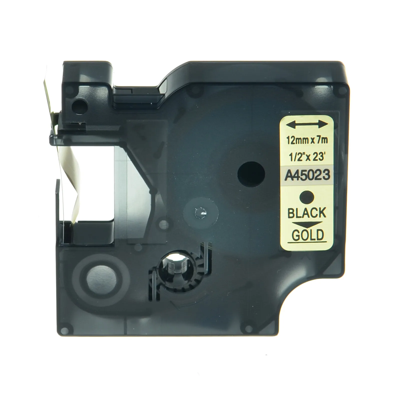 Black on White Dymo D1 Label Tape, Various Widths