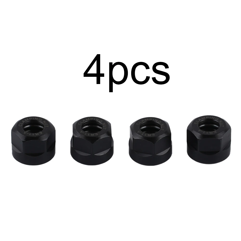 

4pcs Clamping Nut ER11A Collet M14*0.75mm CNC Chuck Holder Turning Tools Durable ER Collet Milling High Strength Lathe