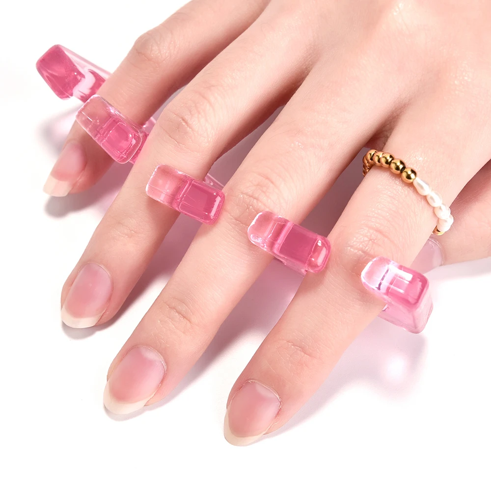 2Pcs Soft Silicone Finger Toe Separator Fixation 4 Colors Feet Care Nail Tools Manicure Pedicure Foot Braces Support Beauty Tool