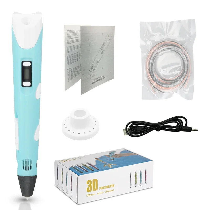 DIY 3D Printing Pen with LCD Screen for Kids