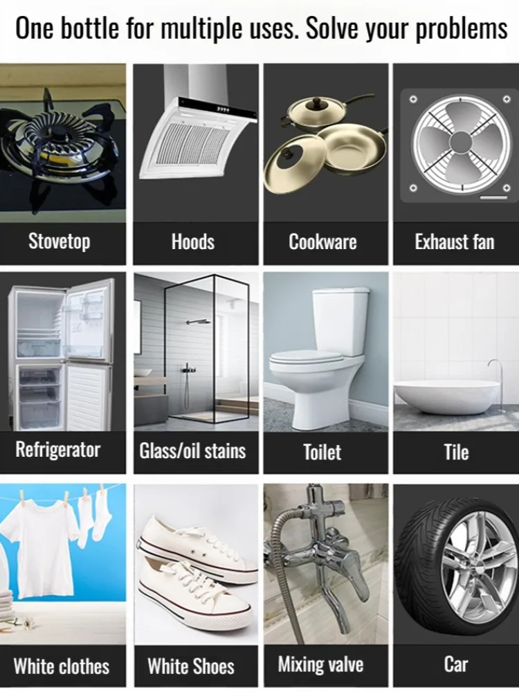 Grease Cleaner Kitchen Heavy Grease Cleaner Effervescent Tablet Range Hood Stove Oven Stain Foam Detergent