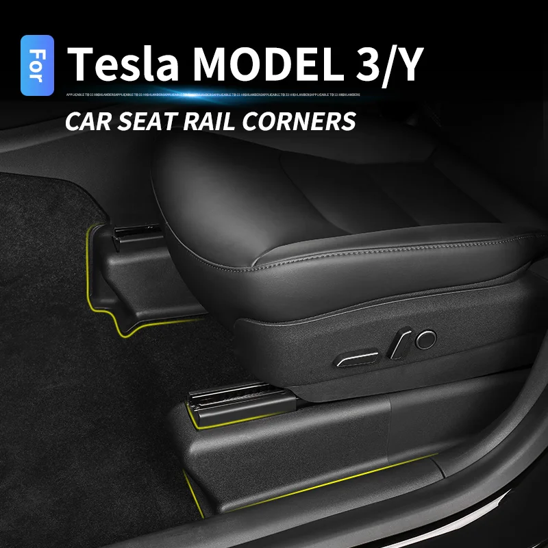 

For Tesla Model Y Seat Under Support Protection Corner Door Sills Corner Guard Slide Anti-kick Protection Cover Car Accessories