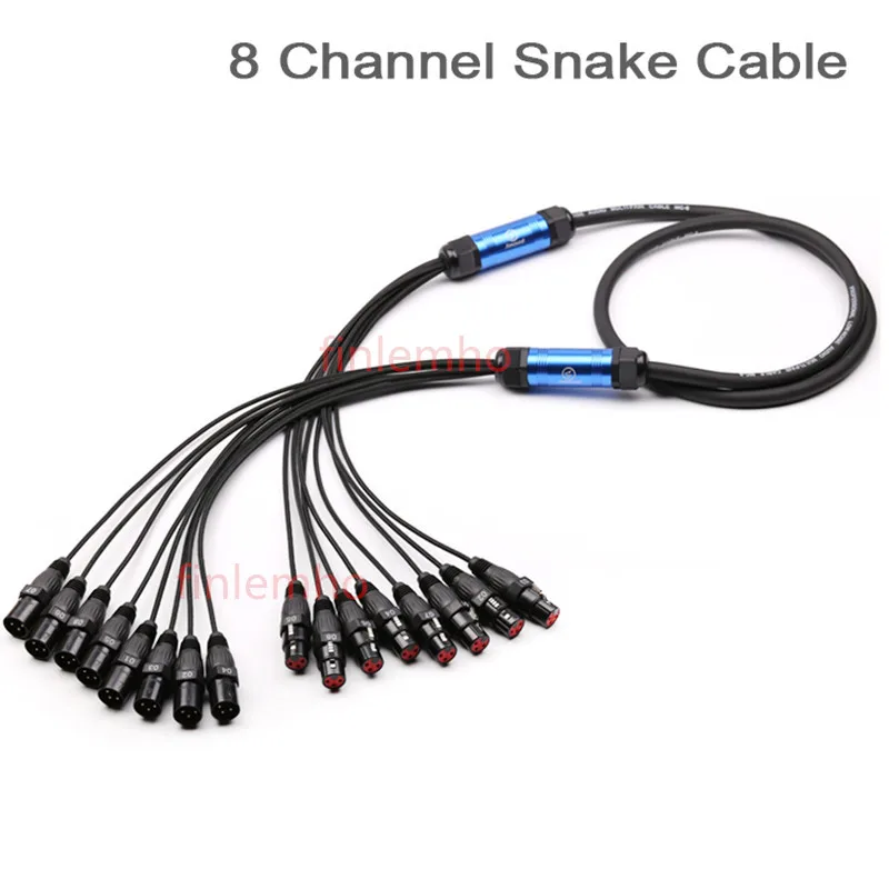 8 Channel Snake Cable With XLR Audio Connectors audio snake cable For Microphone And Stage Professional Audio Lighting