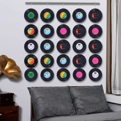 Set of 6 Colorful Retro Vinyl Coasters for Drinks - Unique Coffee Table Decor (Wall Decor 30pcs)
