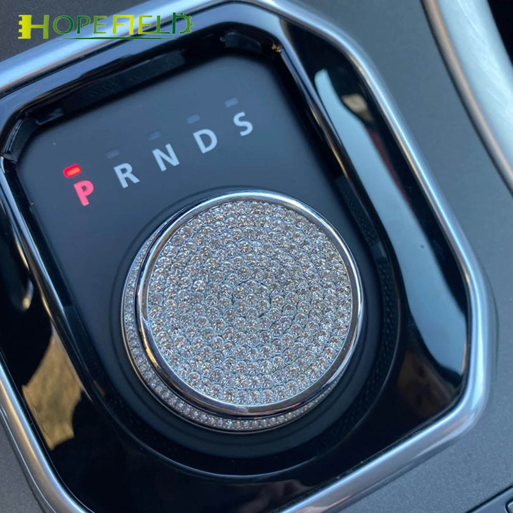 Gear Shift Knob Sticker Diamond Trim Shifter Lever Button For Land Rover Discovery Sport For