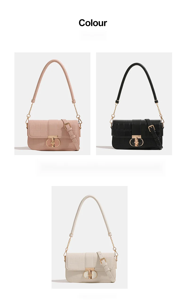 Bolso bandolera pequeño de mujer de color rosa de primera calidad con diseño francés de oolong de melocotón, primavera/verano 2024_voghion.com