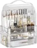 Cosmetics Storage Box With Lid and Handle Large Makeup Organizer Box Drawers for Skincare Display Cases Countertop, Bathroom 1