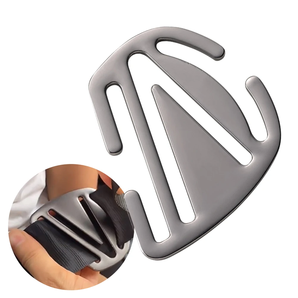 

Newrst Car Aluminium Alloy Safety Seat Belt Adjuster Automotive Locking Clip Belt Strap Clamp Shoulder Buckle For Adult Children