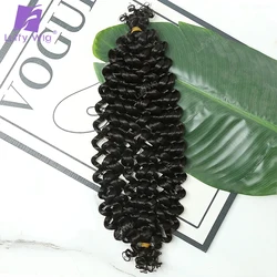 3c Kinky Curly Locks Hair Extensions Microlocs Human Braiding Hair Bulk Hair For Braiding Double Drawn Box Crochet Braids Luffy