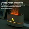 250ml Flame Humidifier 1/3/5H USB Smart Timing LED Electric  Aroma Diffuser Simulation Fire Night Lamp 3