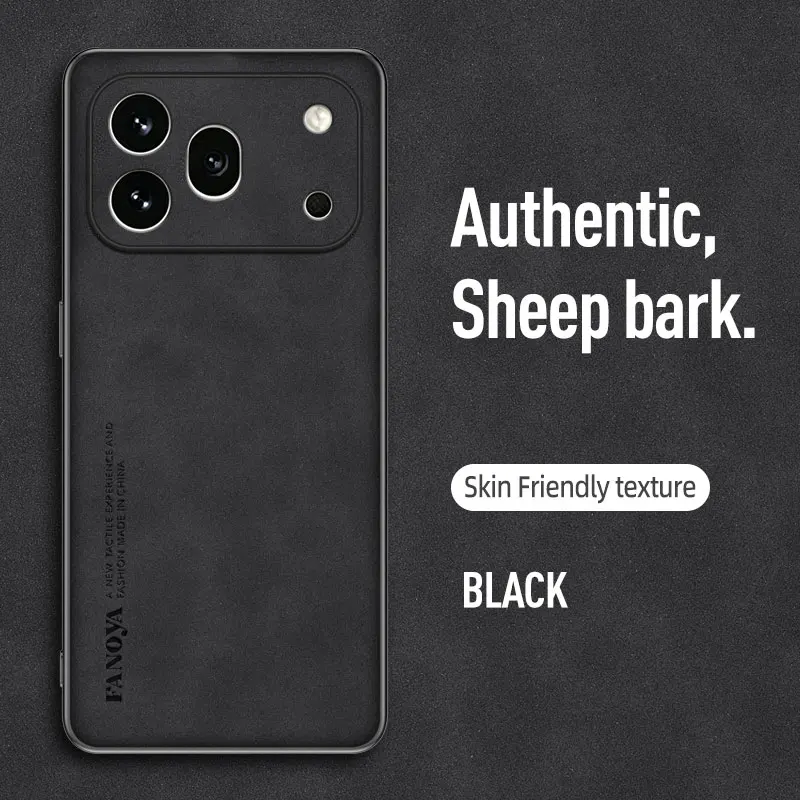 Luxurious PU Leather Sheepskin Feel Phone Case - Protective Cover Sleeve